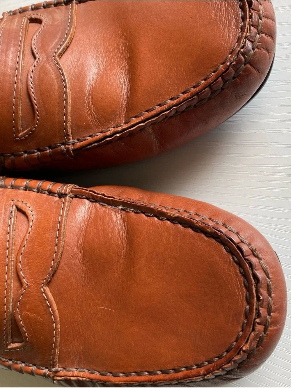 Ralph lauren polo Men's Leather Penny Loafers in Cognac Brown size 8.5
